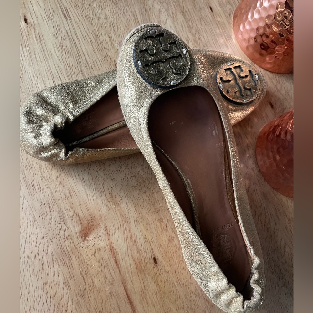 Tory Burch flats, Gold, size 8